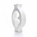Vaso Decorativo em Cerâmica Vasado Branco 29x19 cm - D'Rossi