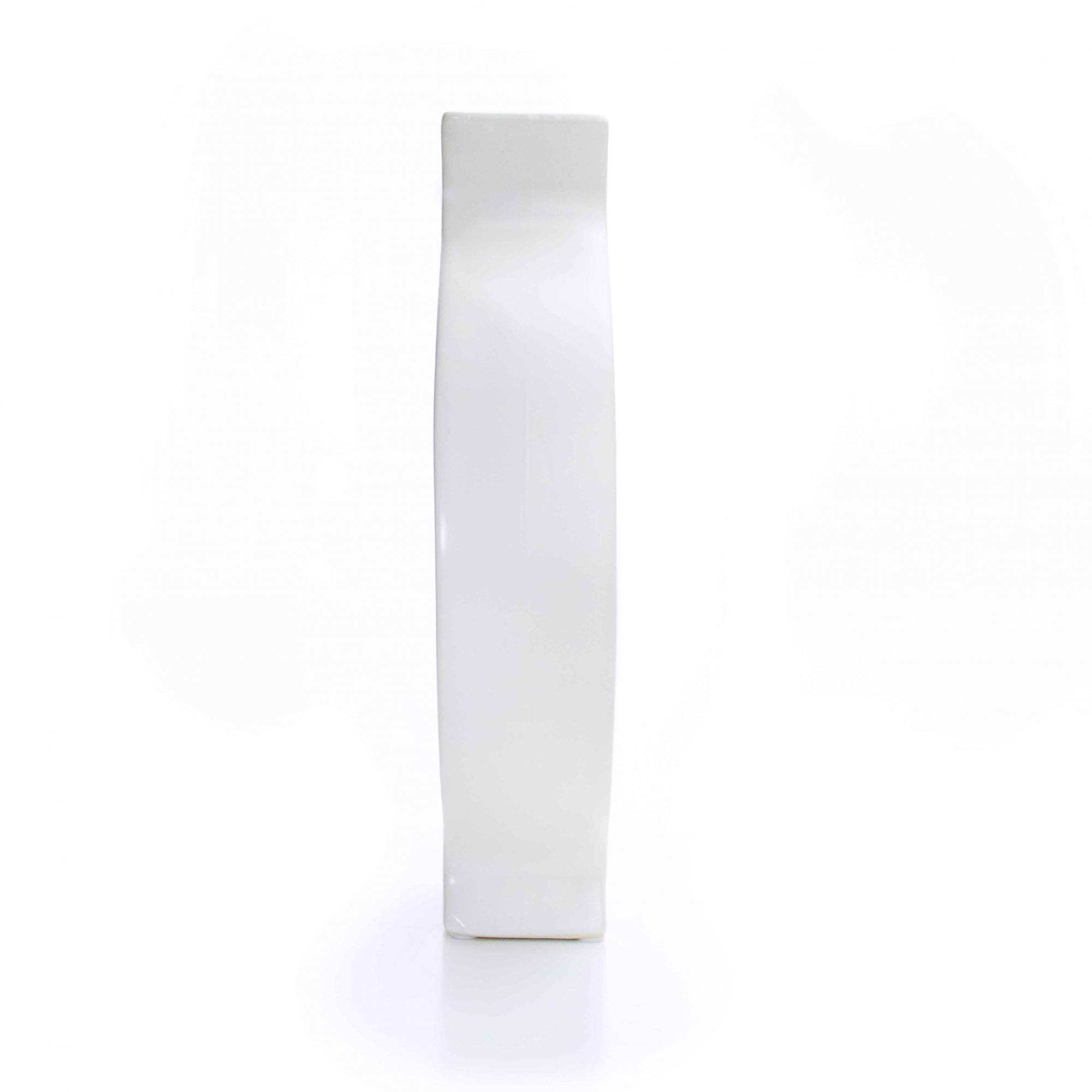 Vaso Decorativo em Cerâmica Vasado Branco 29x19 cm - D'Rossi