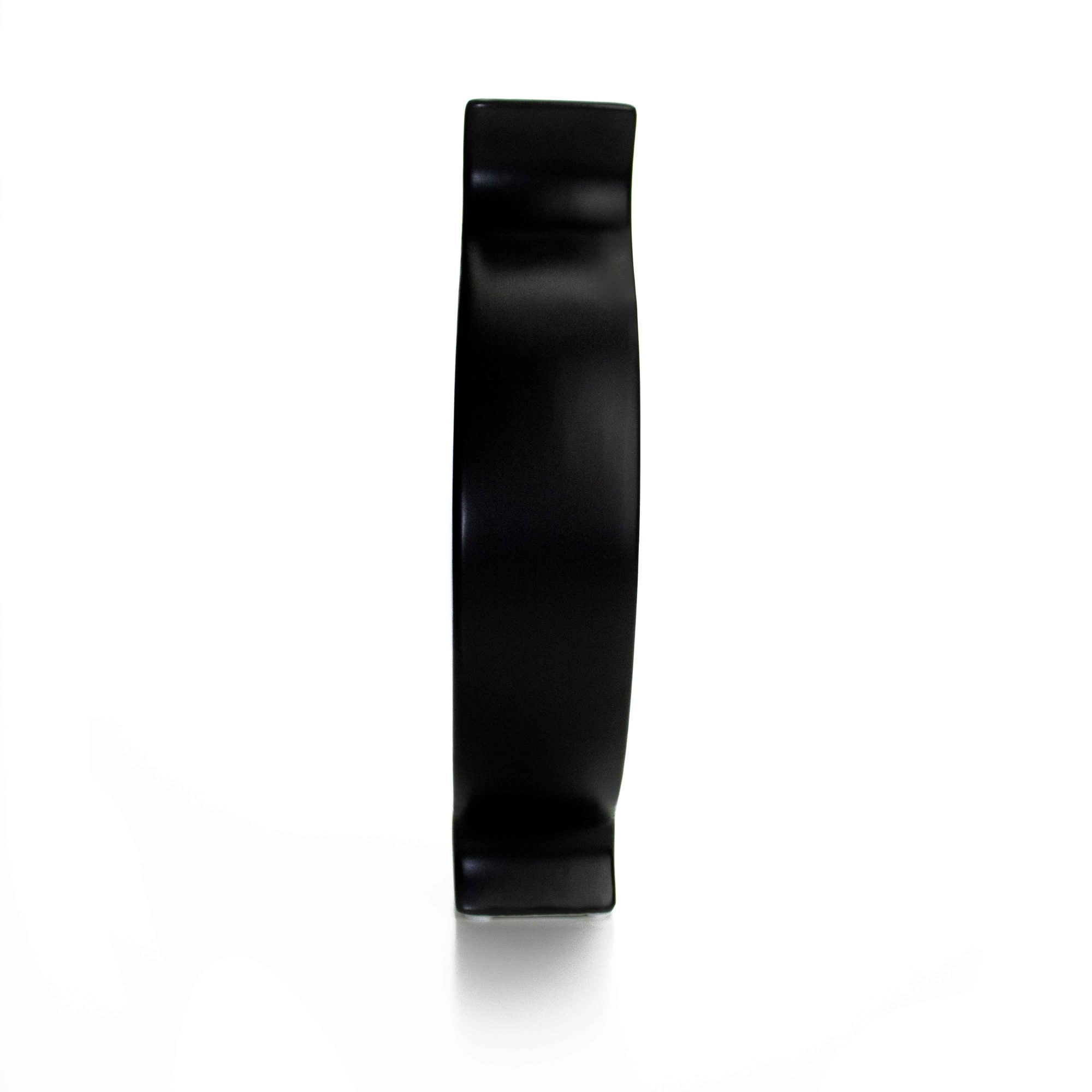 Vaso Decorativo em Cerâmica Vasado Preto 29x19 cm - D'Rossi