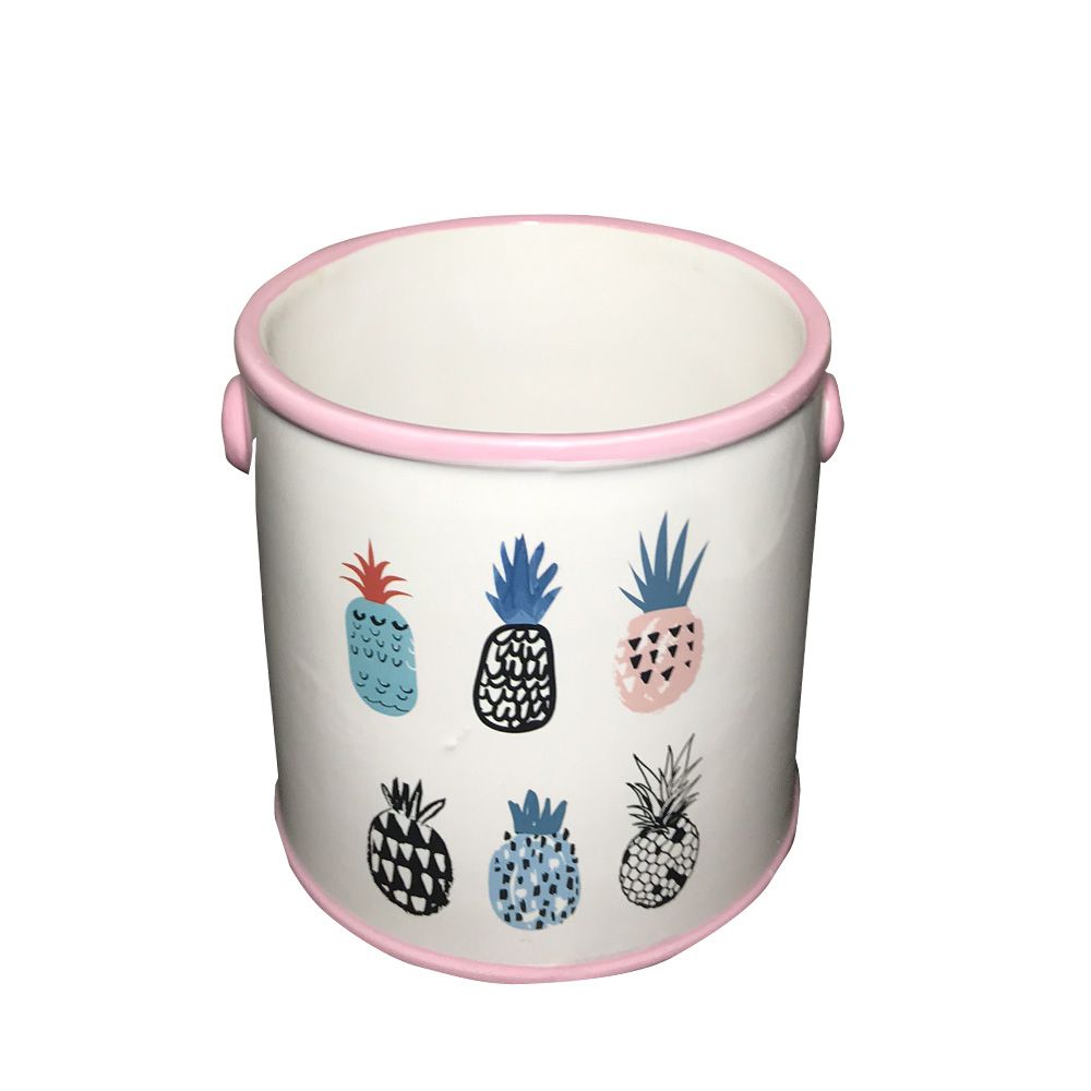 Vaso Decorativo em Cerâmica com Alça 12cm - D'Rossi