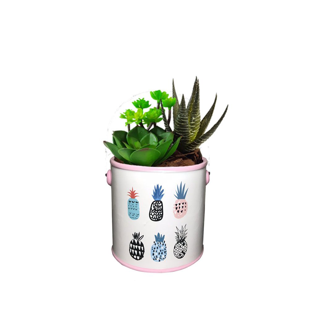 Vaso Decorativo em Cerâmica com Alça 12cm - D'Rossi