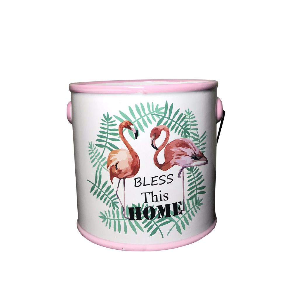 Vaso Decorativo em Ceramica com Alça 12,5cm - D'Rossi