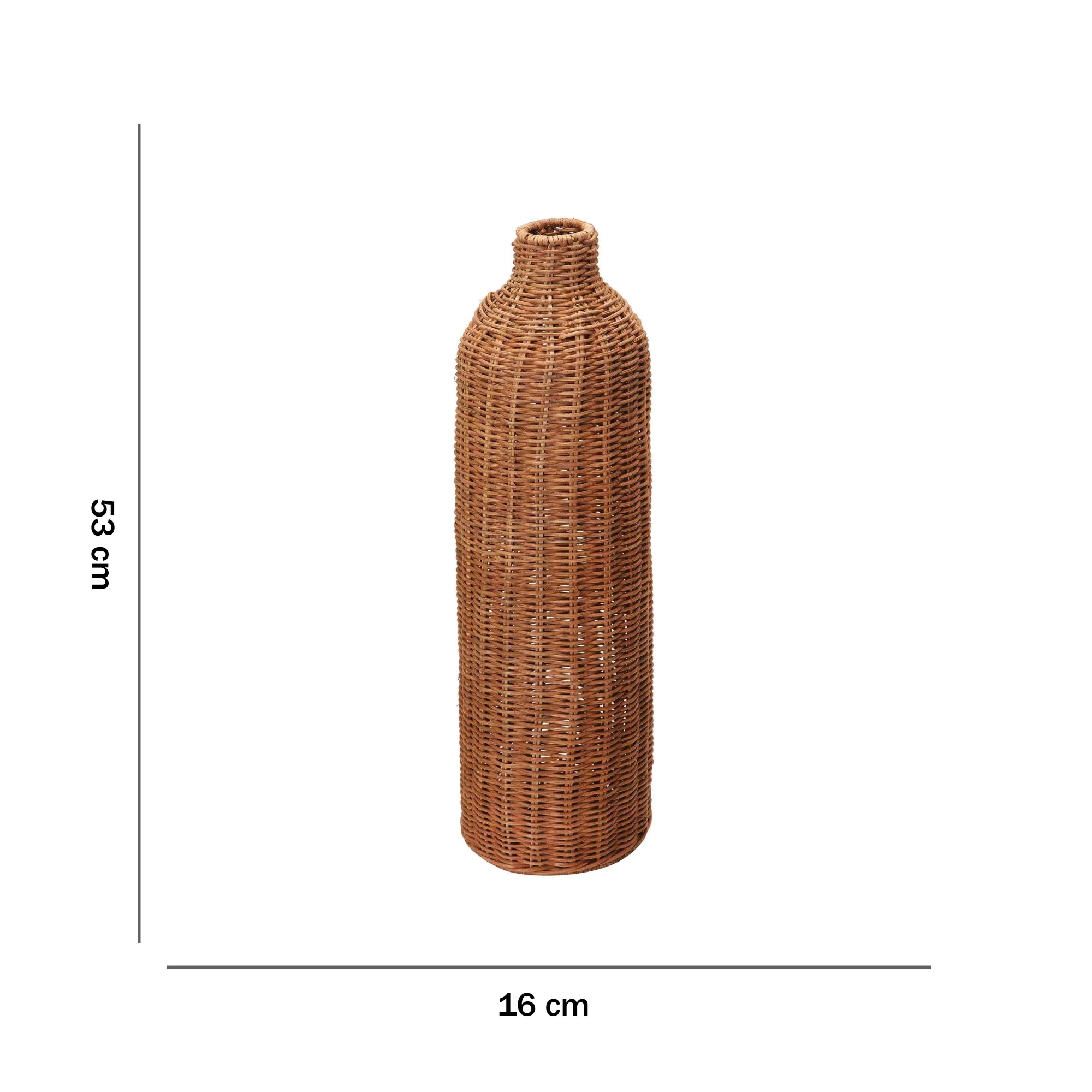 Vaso Decorativo em Rattan 53x16 cm - D'Rossi