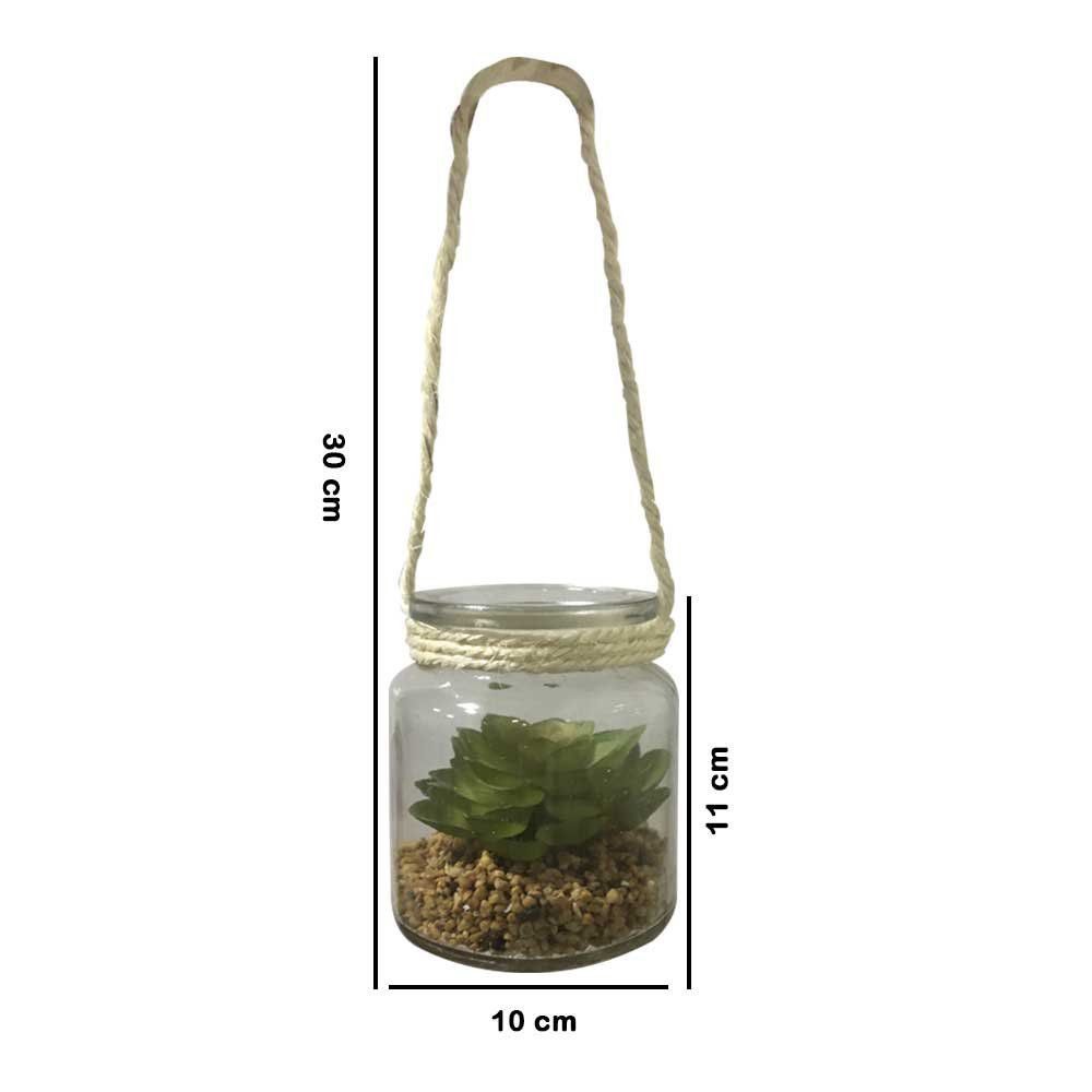 Vaso Suculenta de Pendurar com Vaso 11cm - D'Rossi