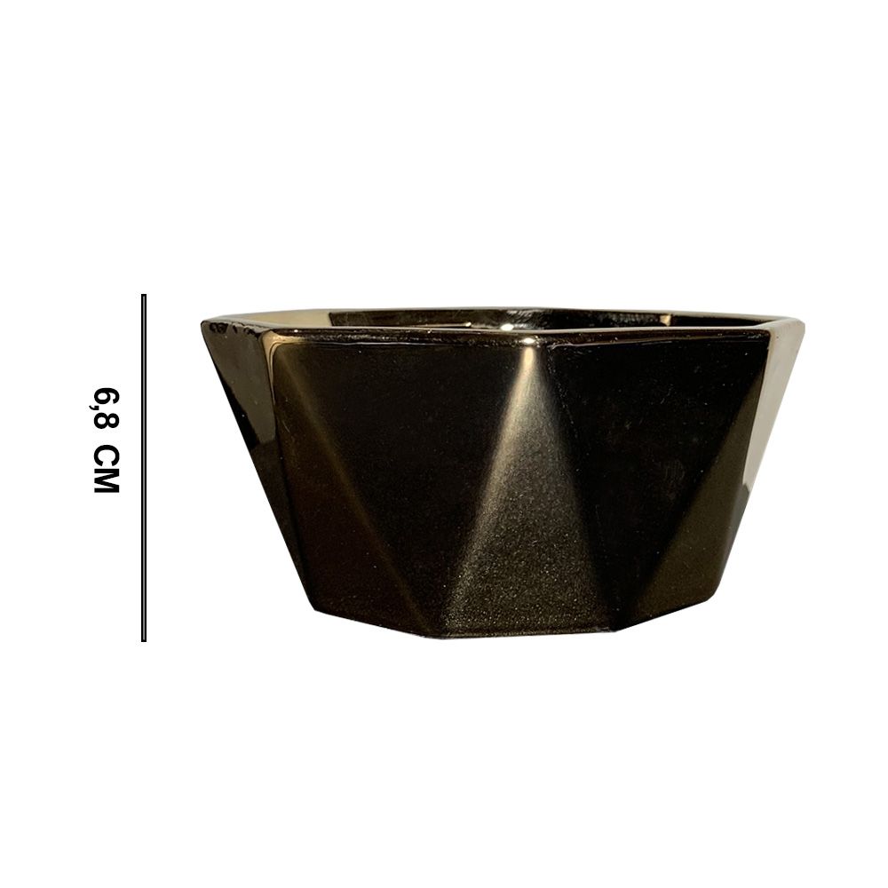 Vaso em Cerâmica Cobre 6,8cm - D'rossi