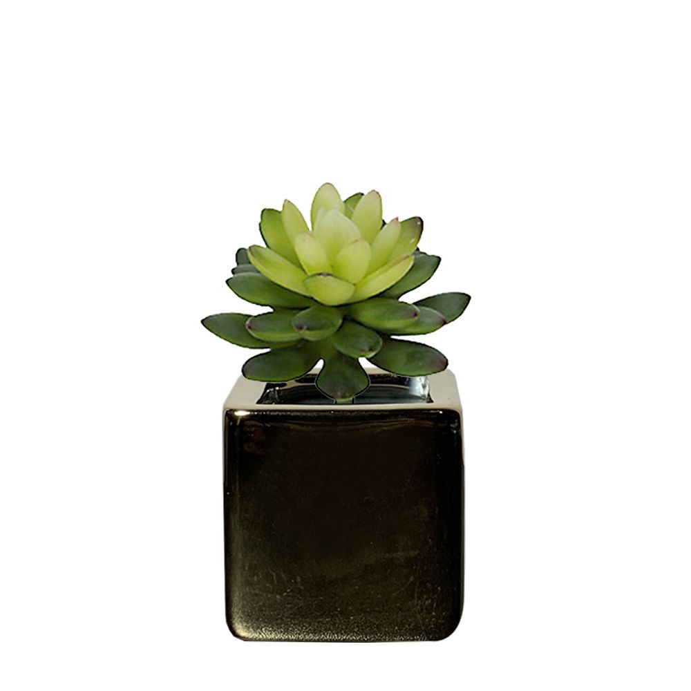 Vaso em Cerâmica Dourado 4,5cm - D'Rossi