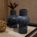 Vaso em Cerâmica Flocos Preto 24x13 cm - D'Rossi