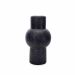 Vaso em Cerâmica Flocos Preto 24x13 cm - D'Rossi