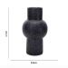 Vaso em Cerâmica Flocos Preto 24x13 cm - D'Rossi
