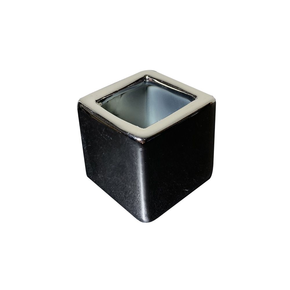 Vaso em Cerâmica Prata 4,5cm - D'Rossi