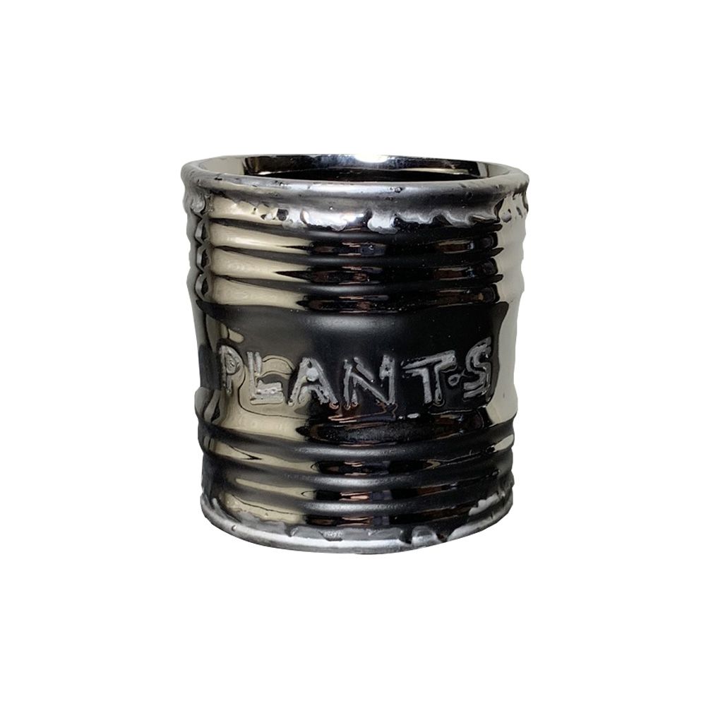 Vaso em Cerâmica Prata 7,2cm - D'Rossi
