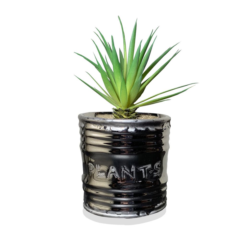 Vaso em Cerâmica Prata 7,2cm - D'Rossi