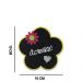 Vaso placa para Flor Amarelo 10X5cm - D'Rossi