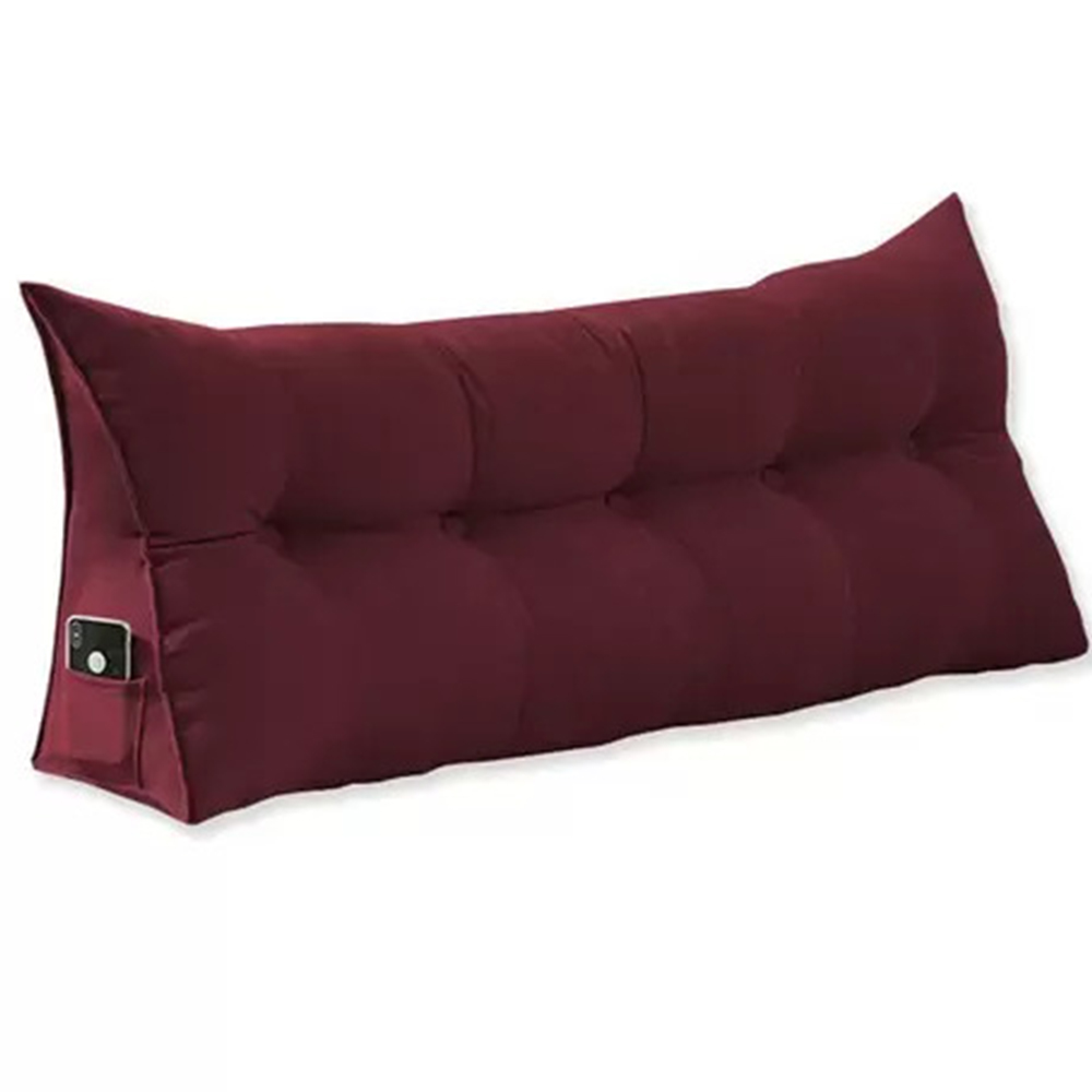 Almofada Para Cabeceira Apoio 140cm Suede Bordô - DS Estofados