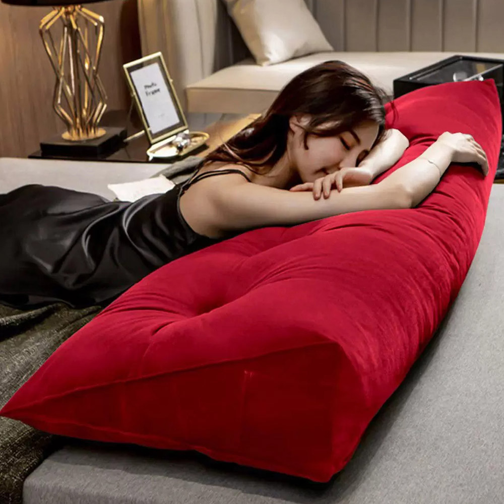 Almofada Para Cabeceira Apoio 140cm Suede Vermelho - DS Estofados