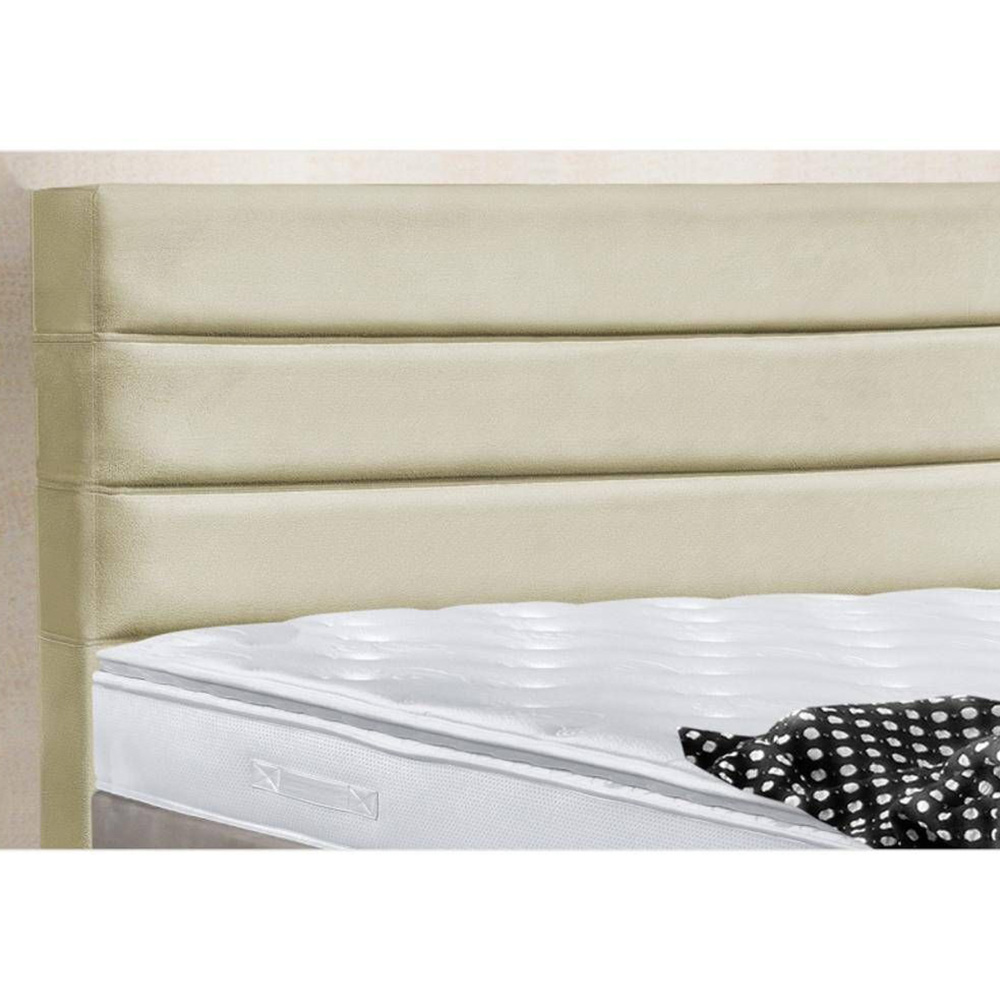 Cabeceira Cama Box Casal 140cm Turim Suede Bege - DS Estofados
