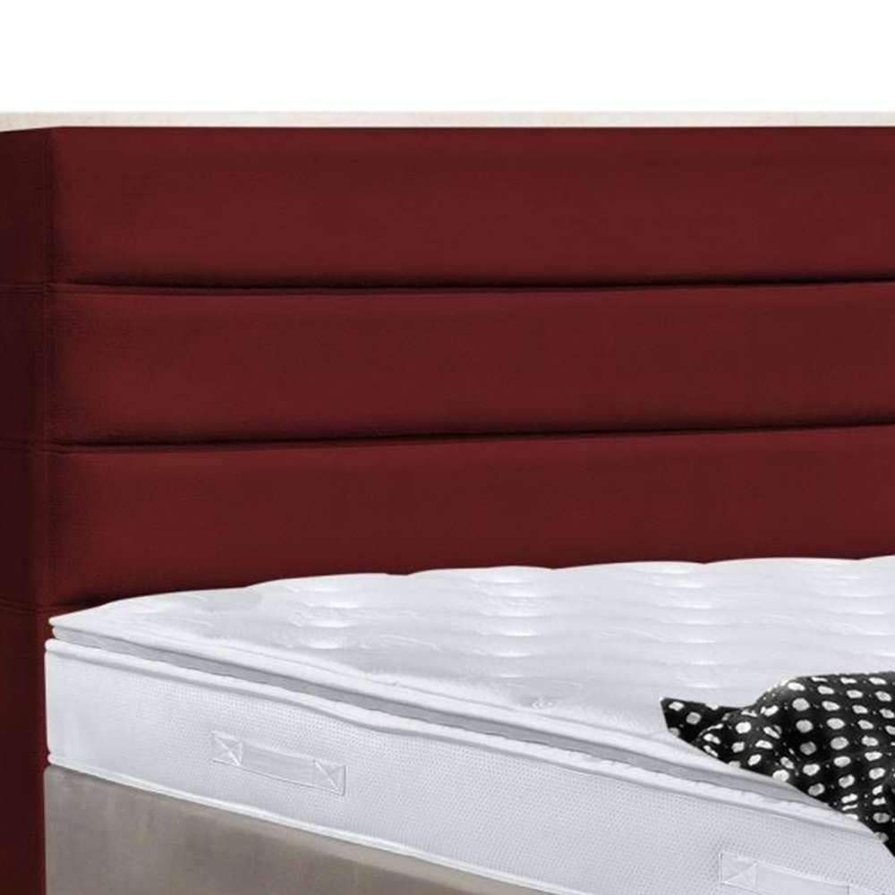 Cabeceira Cama Box King 190cm Turim Suede Vermelho - DS Estofados