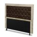 Cabeceira Casal 140 cm Para Cama Box Berlim Suede Marfim/Marrom - DS Estofados
