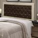 Cabeceira Casal 140 cm Para Cama Box Berlim Suede Marfim/Marrom - DS Estofados