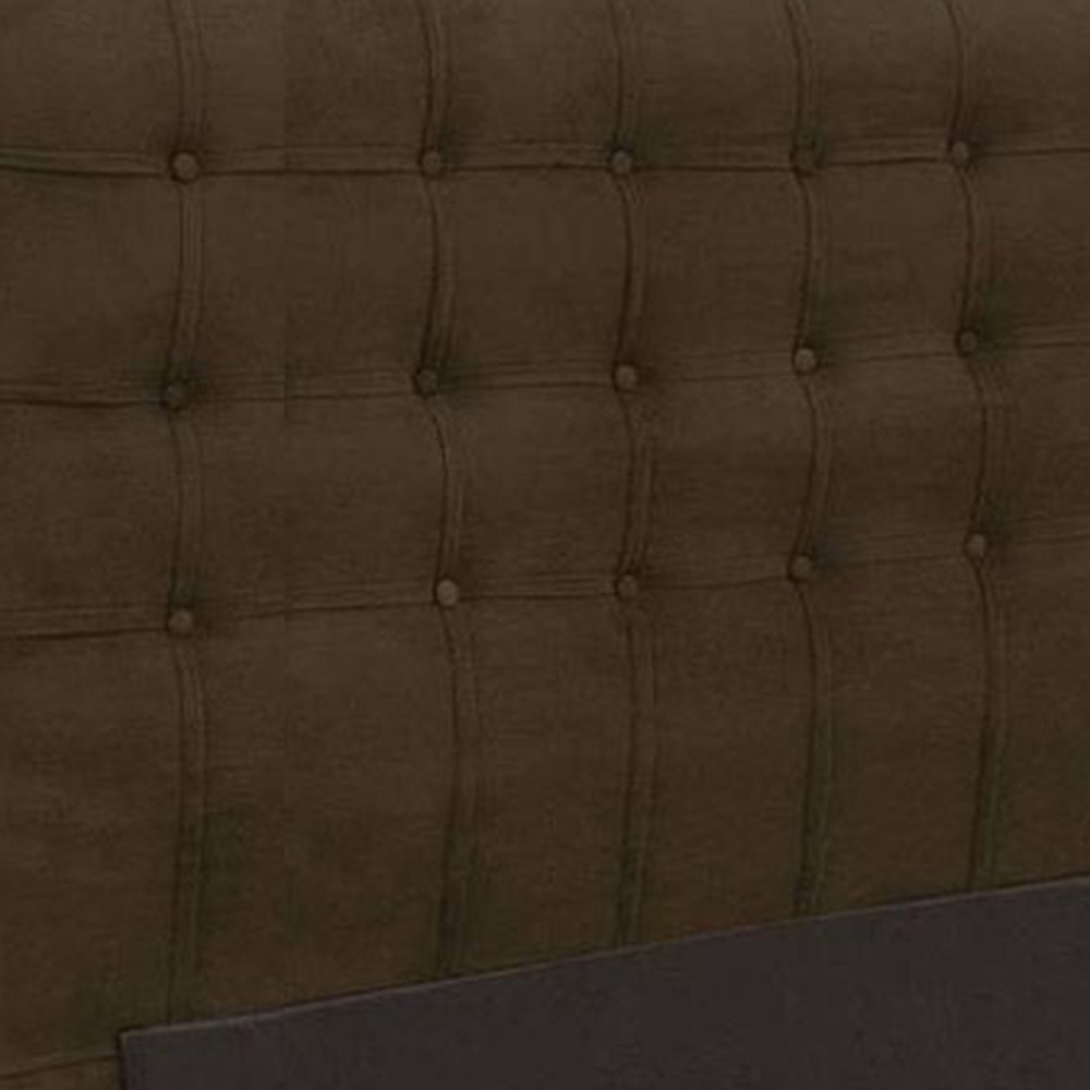 Cabeceira Casal 140cm Ana Para Cama Box Suede Marrom - DS Estofados