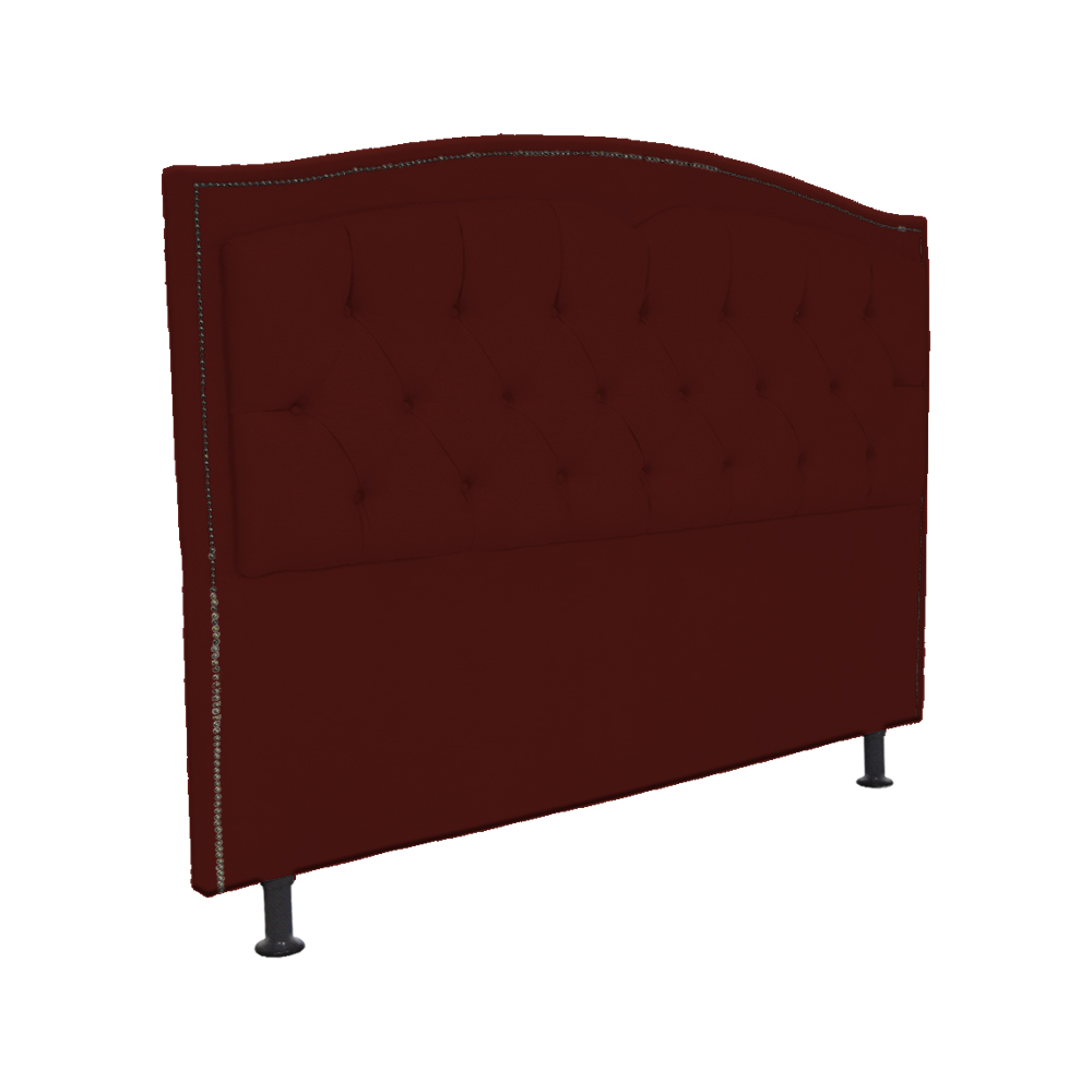 Cabeceira Casal 140cm Para Cama Box Diana Suede Bordô - DS Estofados
