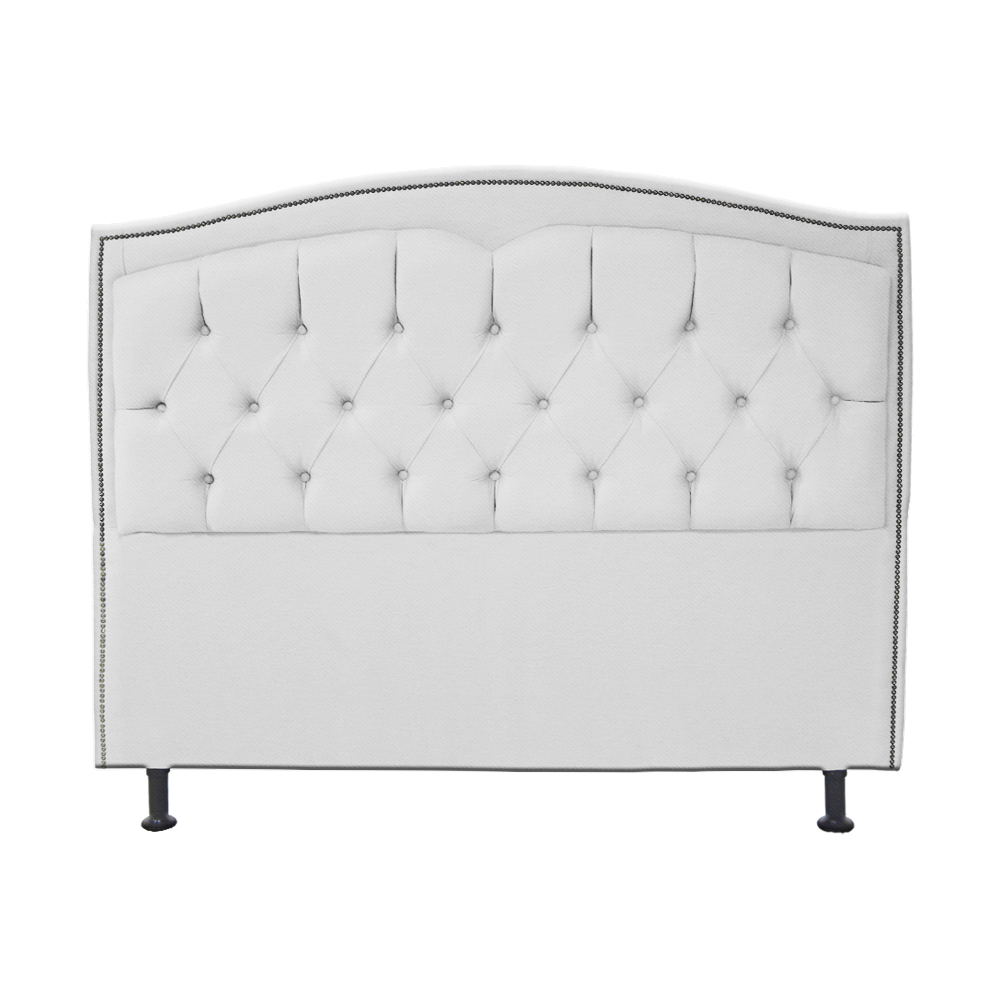 Cabeceira Casal 140cm Para Cama Box Diana Suede Branco - DS Estofados