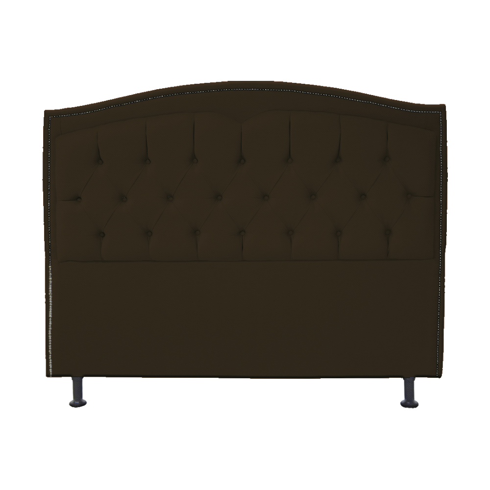 Cabeceira Casal 140cm Para Cama Box Diana Suede Marrom - DS Estofados