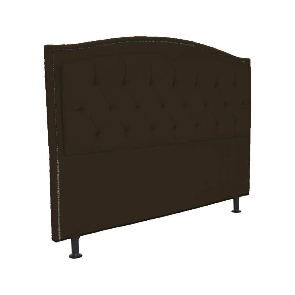 Cabeceira Casal 140cm Para Cama Box Diana Suede Marrom - DS Estofados