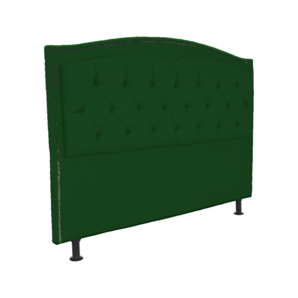 Cabeceira Casal 140cm Para Cama Box Diana Suede Verde - DS Estofados
