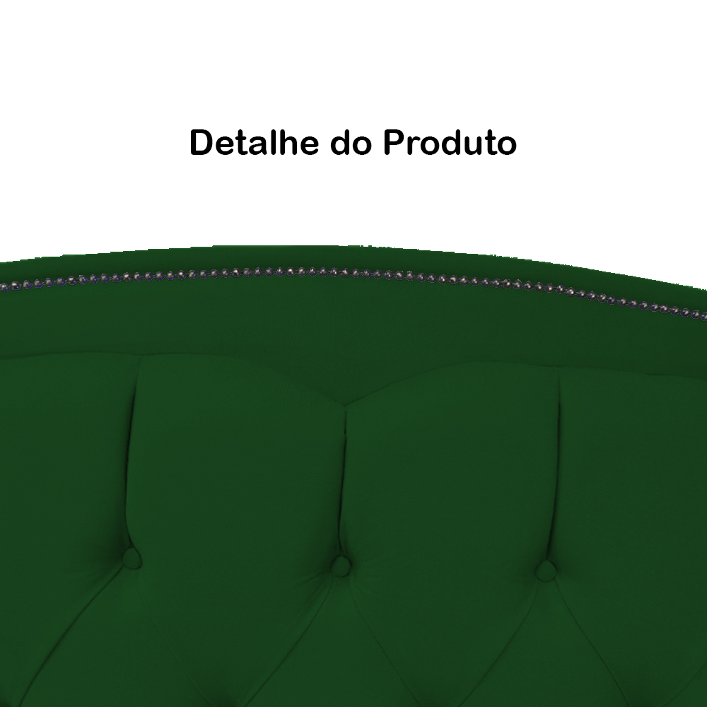 Cabeceira Casal 140cm Para Cama Box Diana Suede Verde - DS Estofados
