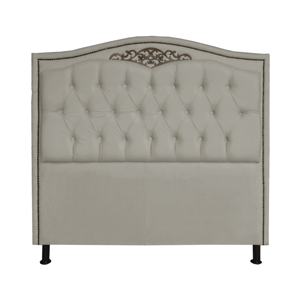 Cabeceira Casal 140cm Para Cama Box Greta Suede Bege - DS Estofados