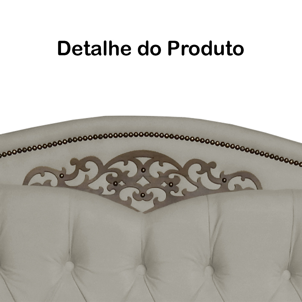 Cabeceira Casal 140cm Para Cama Box Greta Suede Bege - DS Estofados