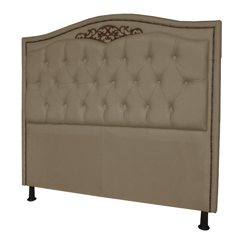 Cabeceira Casal 140cm Para Cama Box Greta Suede Capuccino - DS Estofados