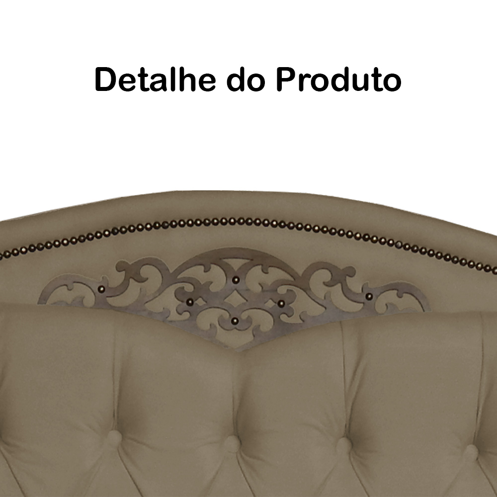 Cabeceira Casal 140cm Para Cama Box Greta Suede Capuccino - DS Estofados