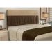 Cabeceira Casal 140cm Para Cama Box Isabela Suede Bege/Marrom - DS Móveis