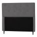 Cabeceira Casal 140cm Para Cama Box Luna Suede Amassado Cinza - DS Estofados