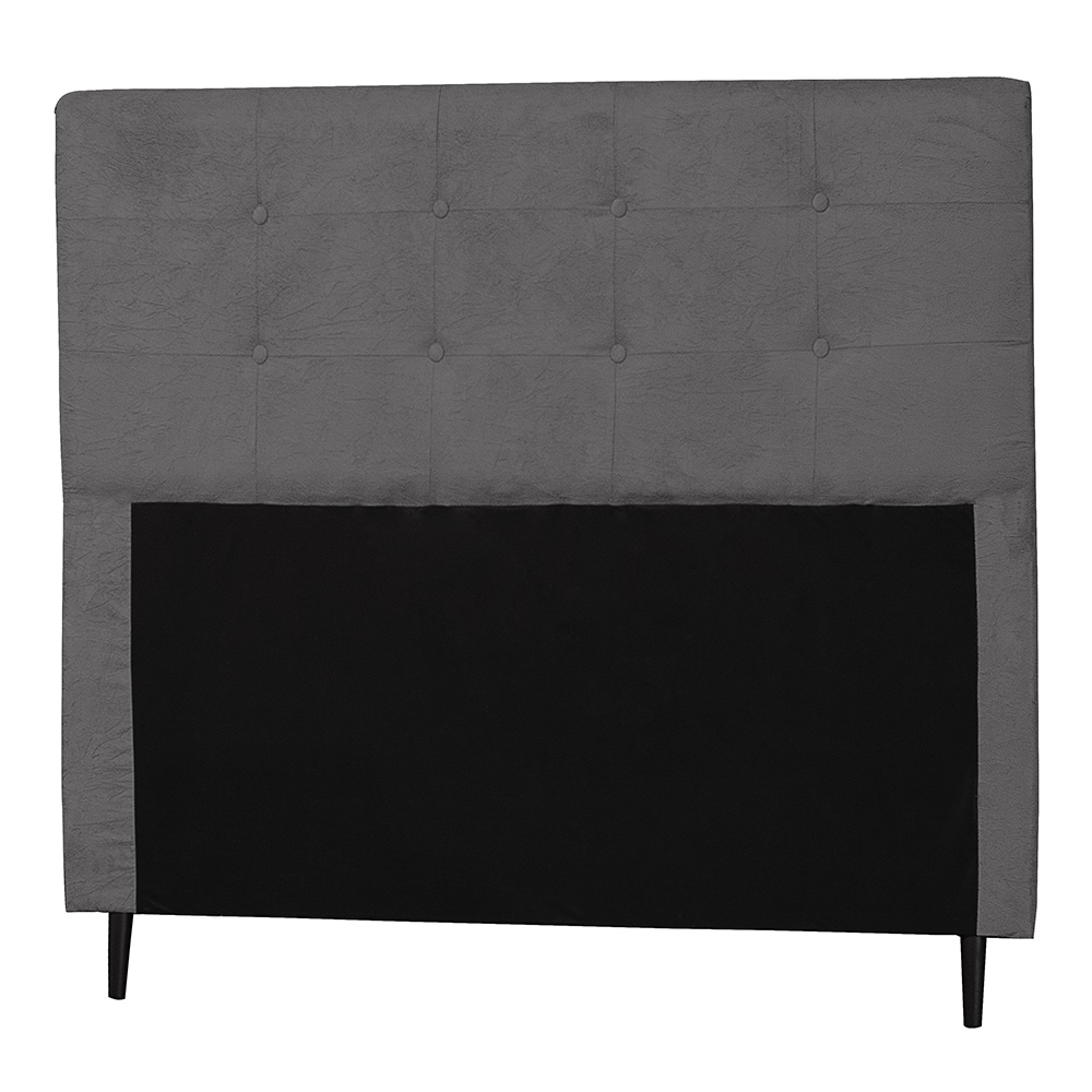 Cabeceira Casal 140cm Para Cama Box Luna Suede Amassado Cinza - DS Estofados