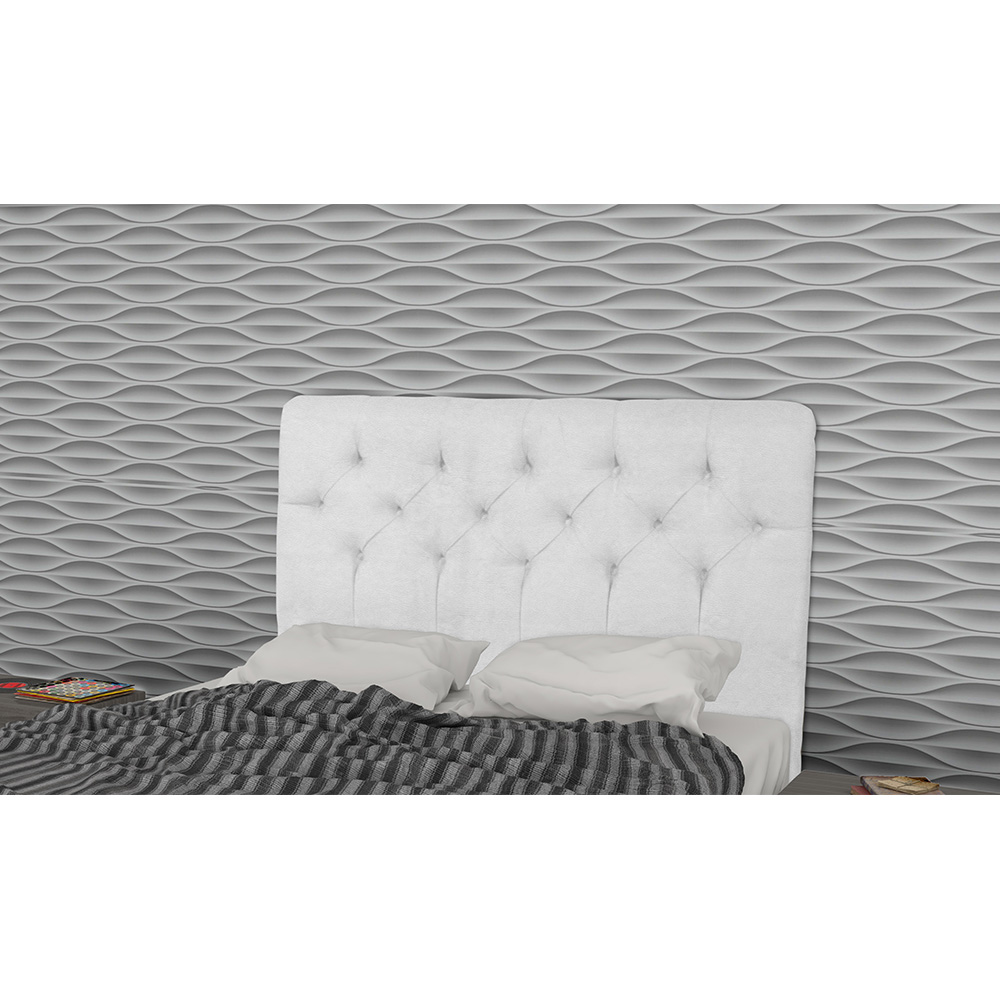 Cabeceira Casal 140cm Para Cama Box Ravena Napa Branco - DS Estofados