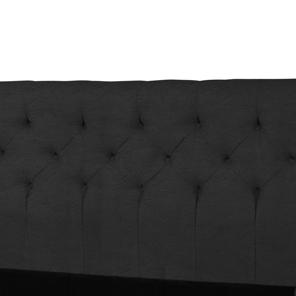 Cabeceira Casal 140cm Para Cama Box Ravena Napa Preto - DS Estofados