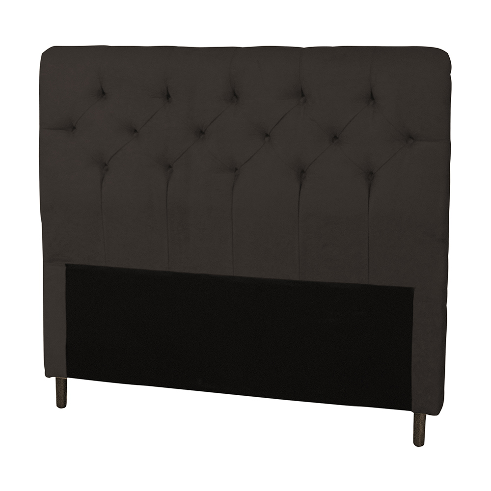 Cabeceira Casal 140cm Para Cama Box Ravena Suede Marrom - DS Estofados