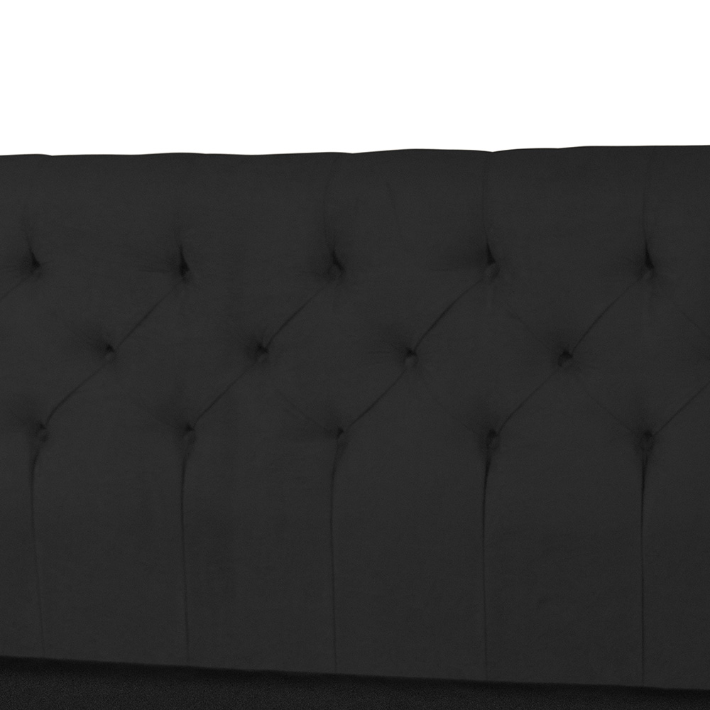 Cabeceira Casal 140cm Para Cama Box Ravena Suede Preto - DS Estofados