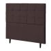 Cabeceira Casal Bari 140cm Para Cama Box Suede Marrom - DS Estofados