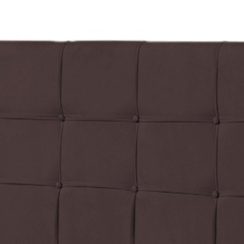 Cabeceira Casal Bari 140cm Para Cama Box Suede Marrom - DS Estofados
