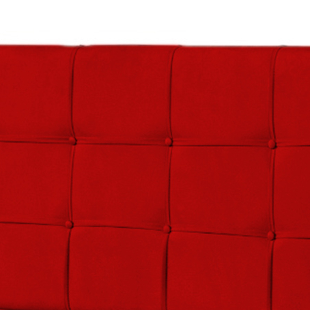 Cabeceira Casal Bari 140cm Para Cama Box Suede Vermelho - DS Estofados
