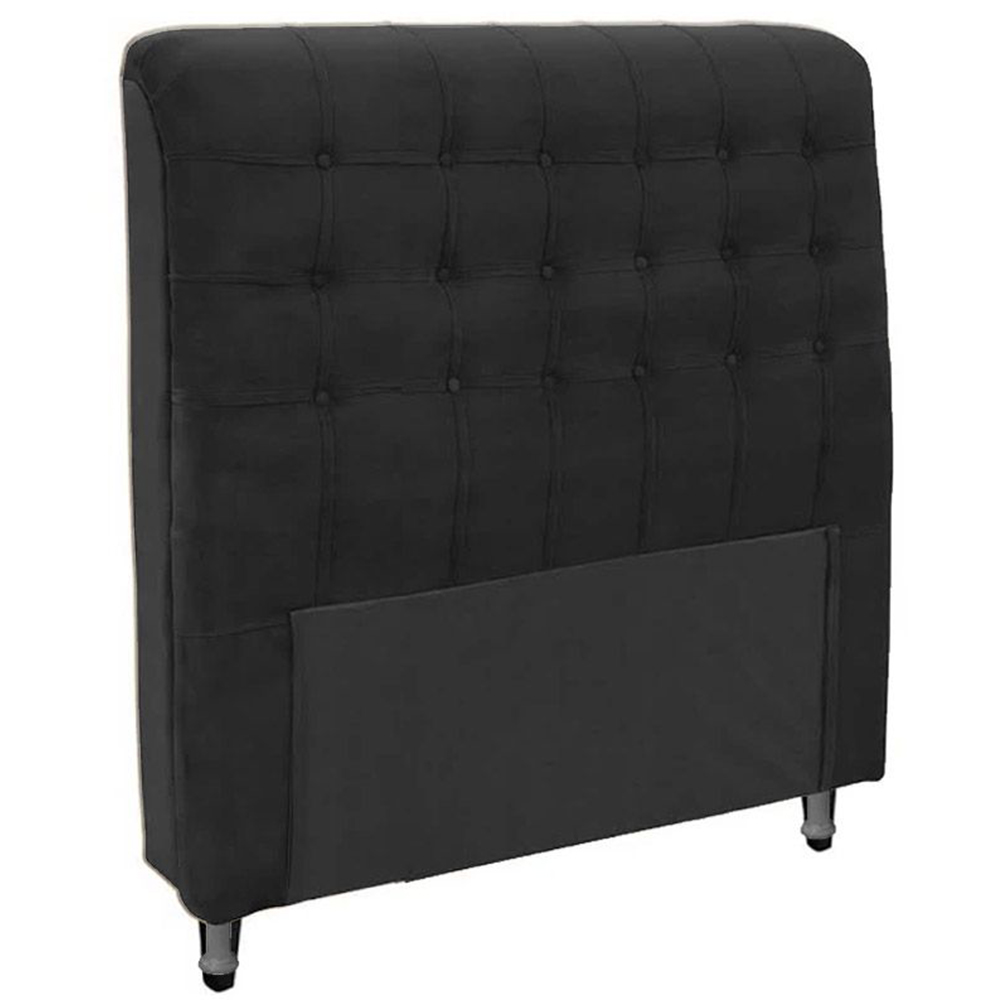 Cabeceira Casal Casal 140cm Ana Para Cama Box Suede Preto - DS Estofados