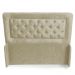 Cabeceira Casal Isa 140cm Para Cama Box Suede Amassado Bege - DS Móveis