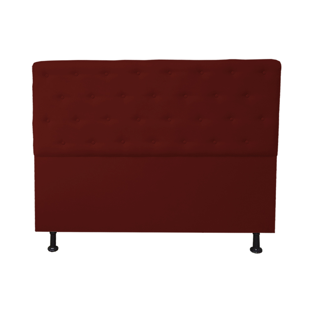 Cabeceira Casal Juliana 140cm Para Cama Box Suede Bordô - DS Estofados
