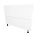 Cabeceira Casal Juliana 140cm Para Cama Box Suede Branco - DS Estofados