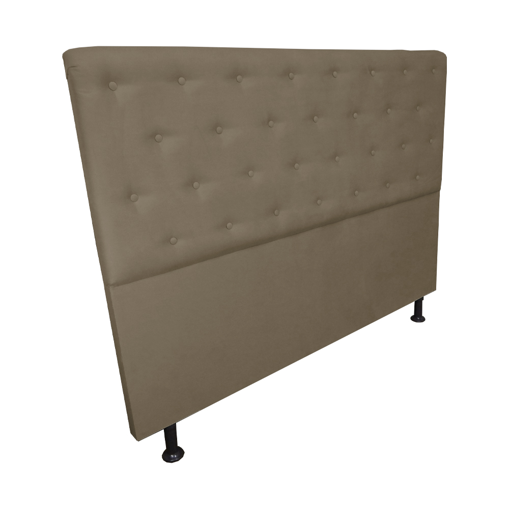 Cabeceira Casal Juliana 140cm Para Cama Box Suede Capuccino - DS Estofados