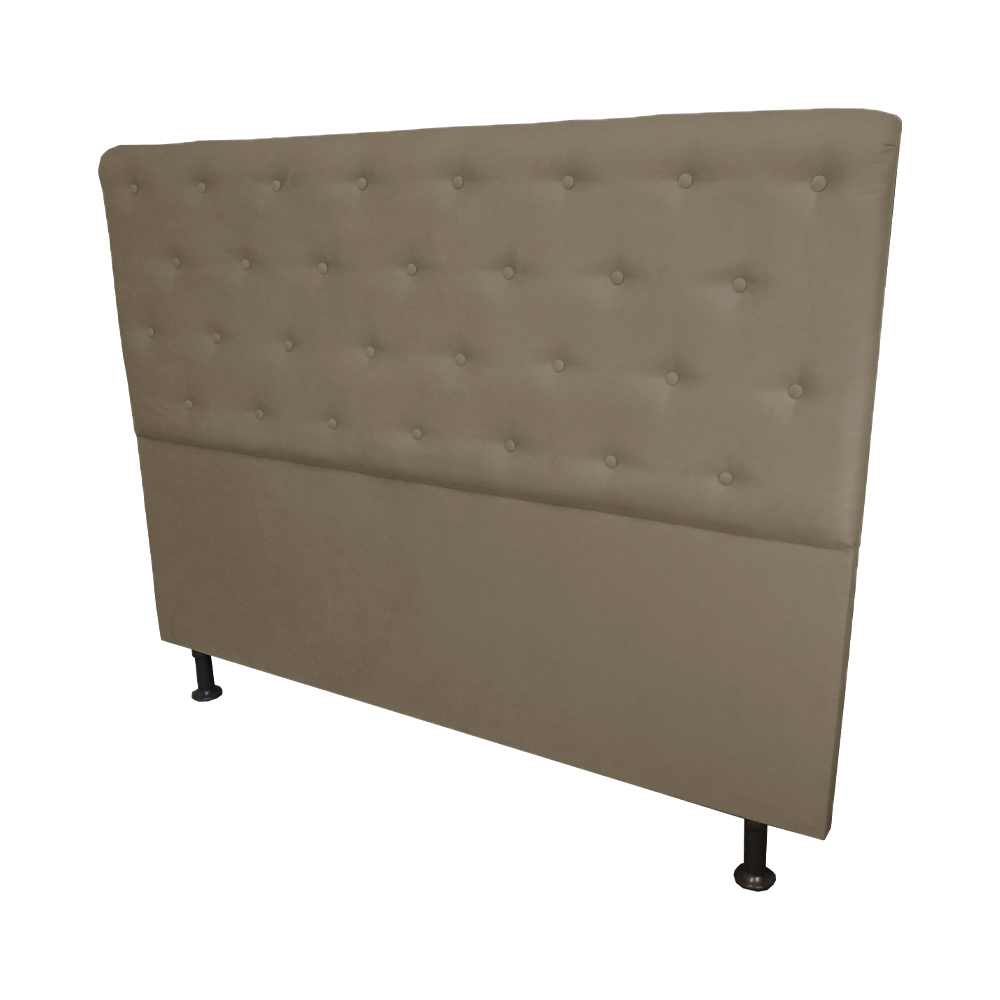 Cabeceira Casal Juliana 140cm Para Cama Box Suede Capuccino - DS Estofados